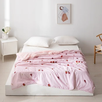 

Portable Lightweight Home Sleep Quilt Blanket Soft Breathable Washed Cotton Sofa Bed Cover Blanket Air-conditioning Quilt