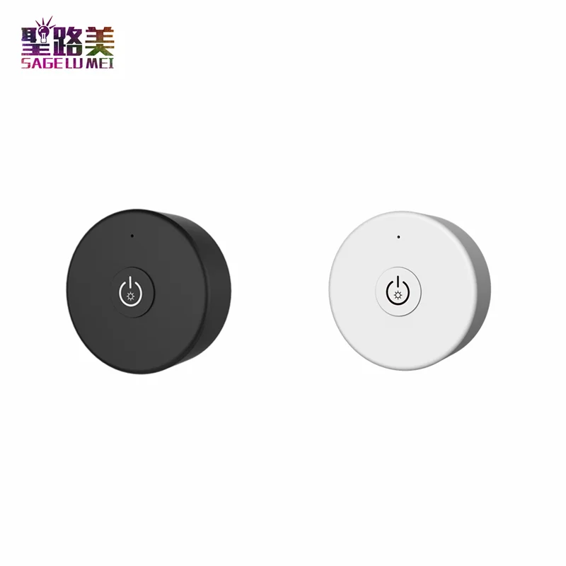 R1-1 One-key RF Remote Controller  2.4G Brightness portable dimmer  Magnet stuck fix For single color led strip light tape usb student dormitory desktop portable vanity mirror with led makeup mirror adjustable smart touch dimmer