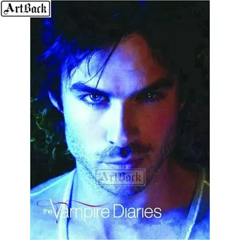 

5d diy diamond painting vampire diary full square tv picture diamond art 3d diamond mosaic embroidery crafts