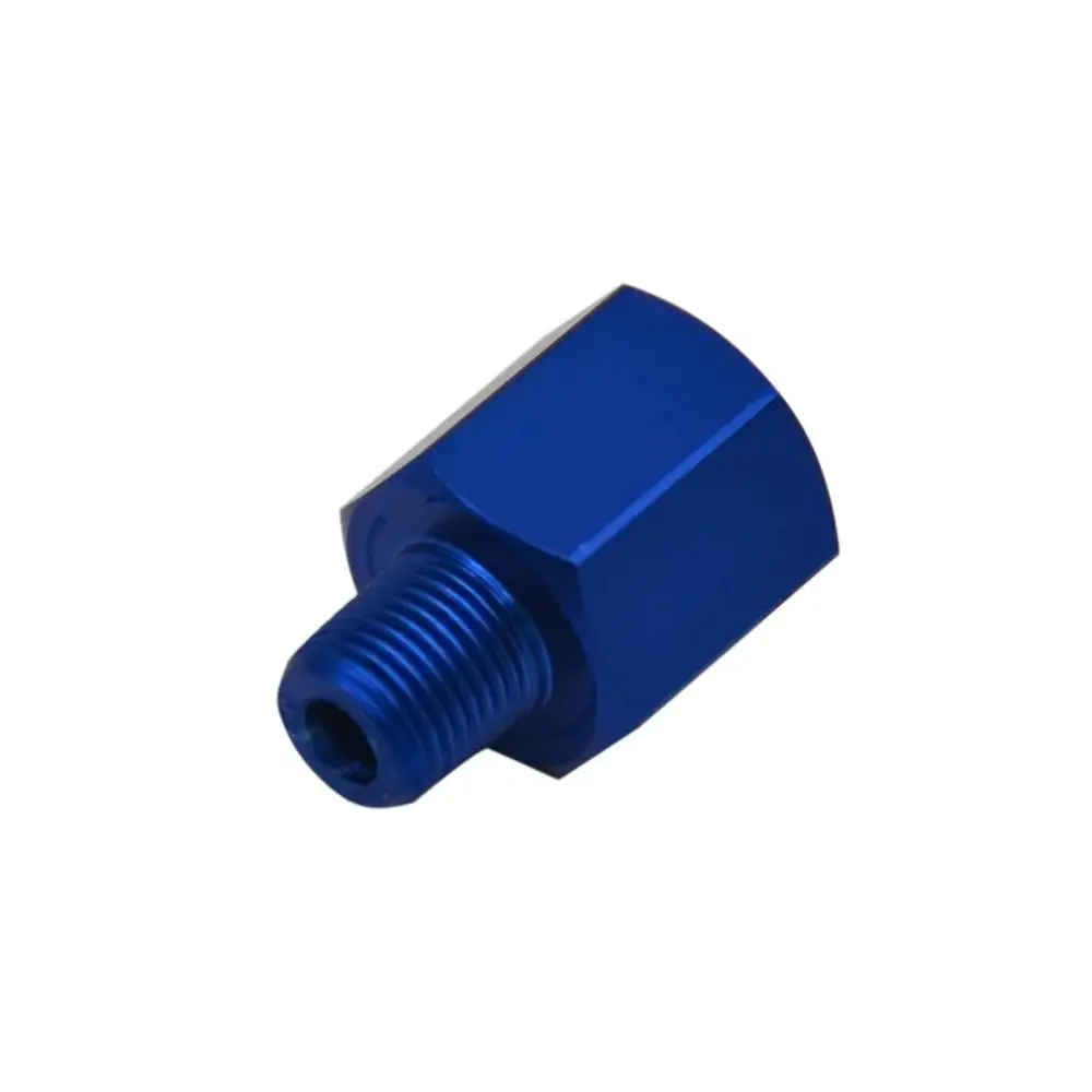 Синий 1/8 Npt штекер для M12X1.25 женский Шланг Концевой порт конверсионные фитинги из сплава аксессуары для ремонта и модификации автомобилей - Цвет: Синий