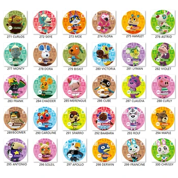 

Animal Crossing Card (271 to 300) Amiibo ntag215 Card Work for NS Games Series 1