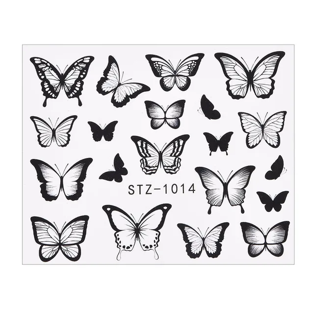 1Pcs Water Nail Decal and Sticker Flower Leaf Tree Green Simple Summer DIY Slider for Manicure Nail Art Watermark Manicure Decor TA609