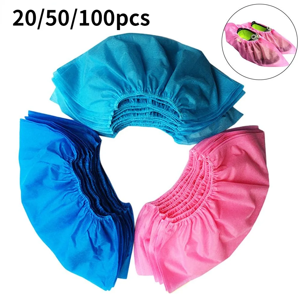 Description Picture 2 of item20/50/100pcs Disposable Shoe Cover Dustproof Non-slip Dhoe Cover Children Students Adult Non-woven Household Foot Cover 2021