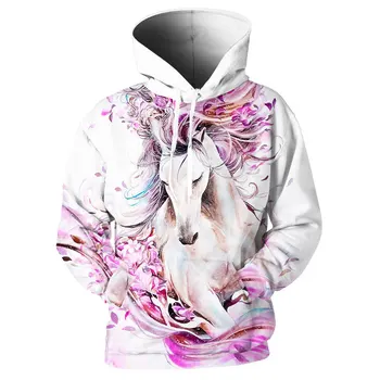

Hot Sale Men Horse Printed 3D Sweatshirt Hoodies Men Women Spring Long Sleeve Tracksuit For Male Animal Design Man Jacket