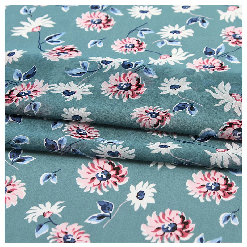 Fashion high quality 100D Flower Chiffon printed fabric DIY top fashion | Дом и сад