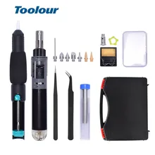 Toolour мини Газовый паяльник Комплект беспроводные Self-зажигания сварочный пистолет фонарь Ремонт паяльная станция наконечник пирография деревянная инструмент