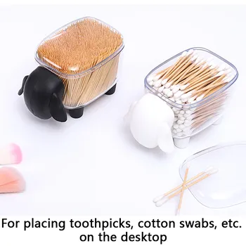 

Creative Dustproof Cotton Swab Bud Holder Dispenser Organizer Storage Box Exotic Disposable Makeup Cotton Swab Buds With Box
