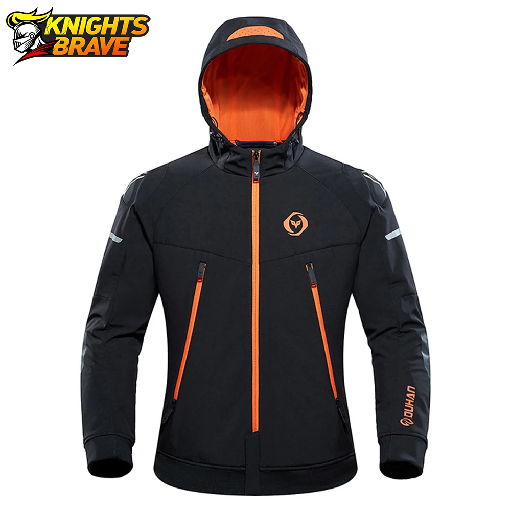 Motorcycle Jacket Men Hooded Moto Jacket Winter USB Infrared Heating Jacket Moto Electric Thermal Motorbike Riding Jacket