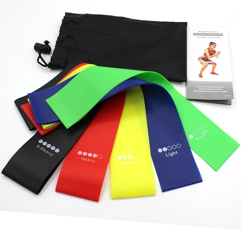 Yoga Pilates Rubber Resistance Bands Fitness Gum Elastic Mini Loop