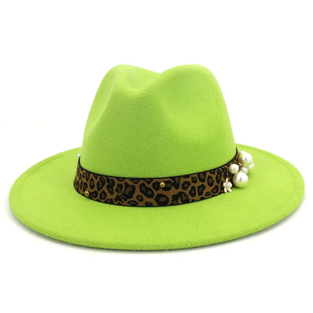 green wide brim hat