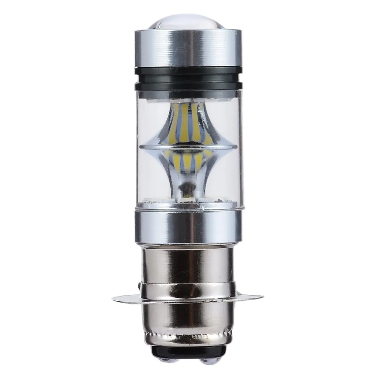 1pc DC12V BA20D H6 2323 LED 100W 6000K White Motorcycle Fog Day-time Running Light Scooter Turn Signal Stop Brake Lamp Bulb