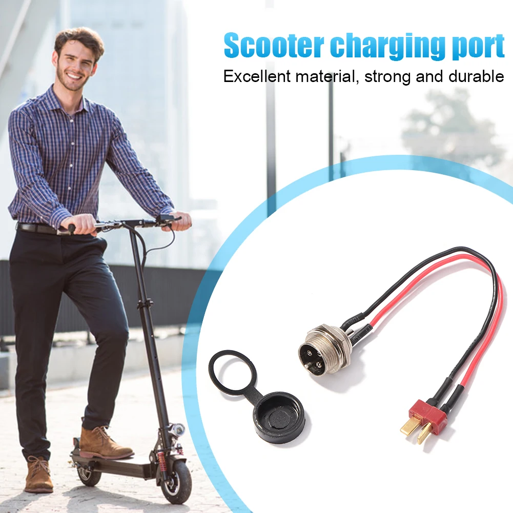 Elektrische Roller Teile Power Ladegerät T-kopf Lade Port Stecker für KUGOO  M4 PRO Ersatz Zubehör Elektrische Roller Teile