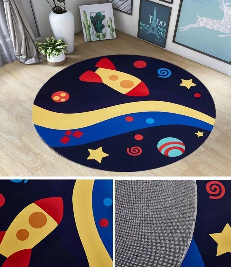 Ванная комната Tapis Chambre Fille Kleed Nordic свободный от песка коврик Детская кухня круглый области килим Dywanik спальня ковры для гостиная