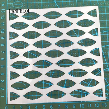 

13*13cm Magic oval scrapbook stencils spray plastic mold shield DIY cake hollow Embellishment printing lace ruler valentine