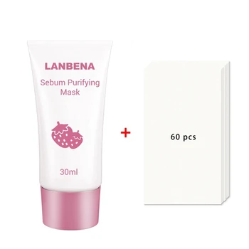 

LANBENA Strawberry Blackhead Remover Nose Mask MUD FRER 60 PAPER