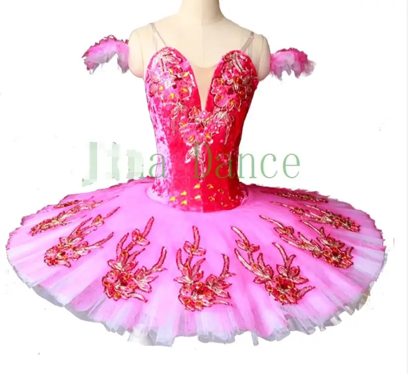 Классическая балетная пачка для девочек и взрослых цвет розовый красный блинная