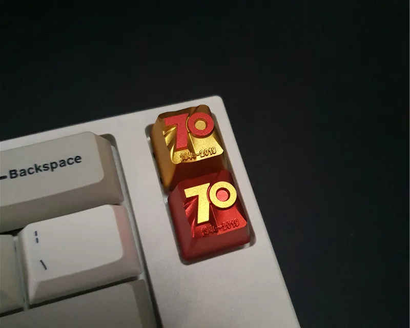 Китай 70-летие металлические клавиши на клавиатуру cherry mx key cap
