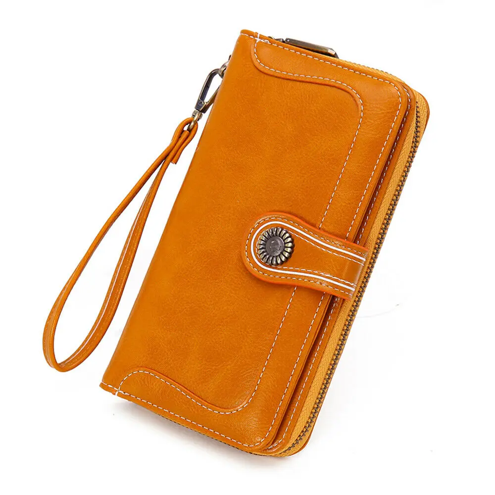 New Fashion Women Lady Wallets Long Card Holder Phone Bag Case Purse Handbag Clutch Leather Wallet Black Blue Gray Yellow | Багаж и сумки