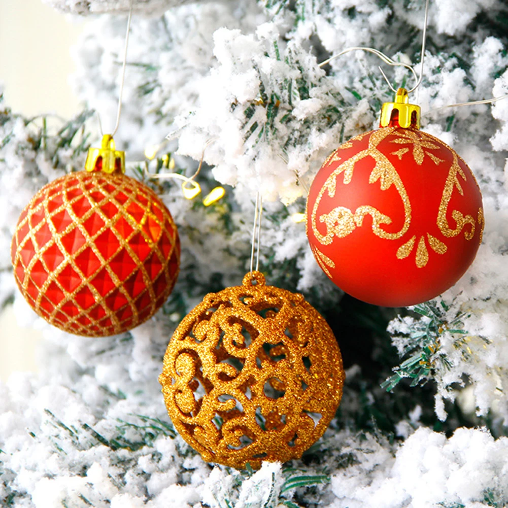 20pcs/pack Christmas Tree Hanging 6cm Balls Pendant Home Party Decoration Drop Ornament New Year Gift