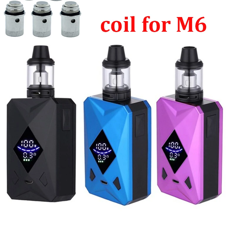 3 pcs 5pcs/lot coils for original M6 100W vape kit used to replace the M6 atomizer electronic cigarette coil