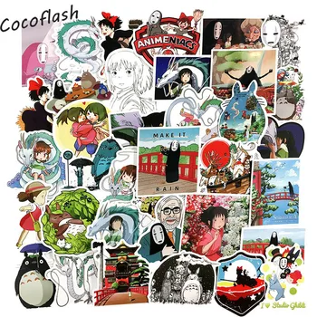 

New50 Pcs/Set Spirited Away Cartoon Animation Stickers For Skateboard Luggage Laptop Refrigerator Motorcycle DIY Toy VOB