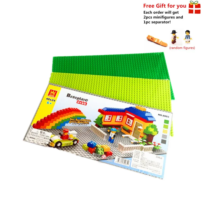 

Free Gift 2PCS 24*48 Dots Base Plate LegoINL Bricks Baseplate Board DIY Building Blocks Toys for Children