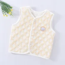 Теплый жилет из чистого хлопка; хлопковый жилет для мужчин и женщин; детский жилет; Детский кардиган; жилет; сезон весна-осень-зима