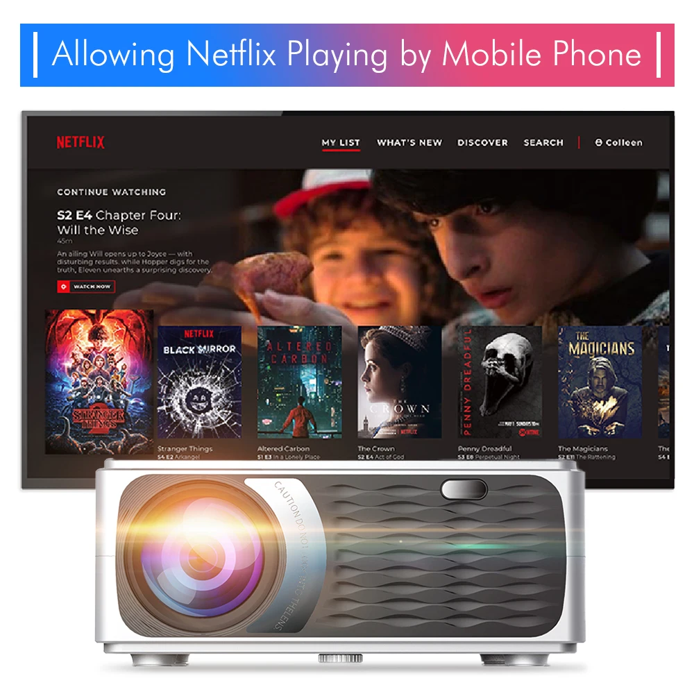 UNIC CP600 55W Full HD 1080P Projector 4K 8000 Lumens Cinema Proyector Beamer for Android WiFi hdmi