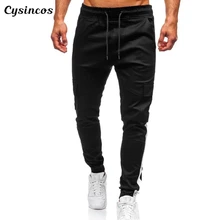 CYSINCOS, Мужские штаны, хип-хоп, шаровары, джоггеры, новинка, мужские брюки, мужские одноцветные, с несколькими карманами, брюки-карго, обтягивающие, спортивные штаны