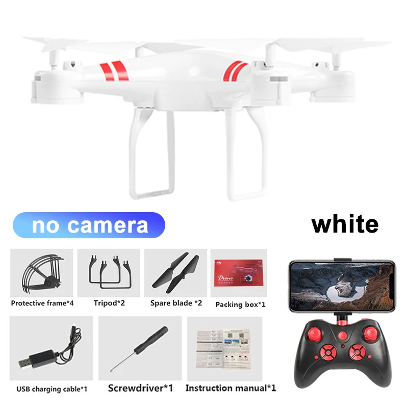 Селфи Дрон 4K HD камера с Gimbal вертолет wifi FPV жеста фото RC Квадрокоптеры дроны 18 минут долгий Летающий Дрон подарок - Цвет: White No Camera
