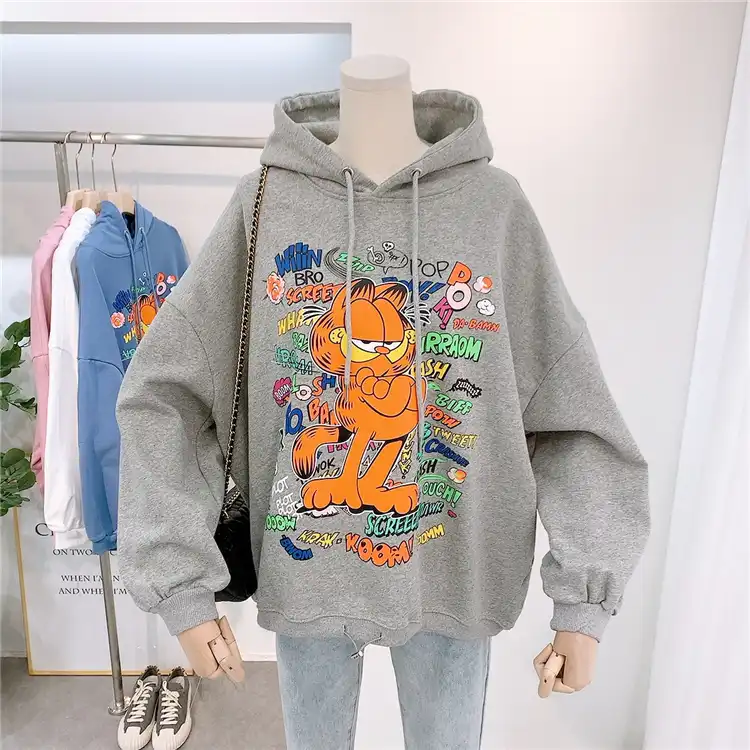 drawstring casual hoodie
