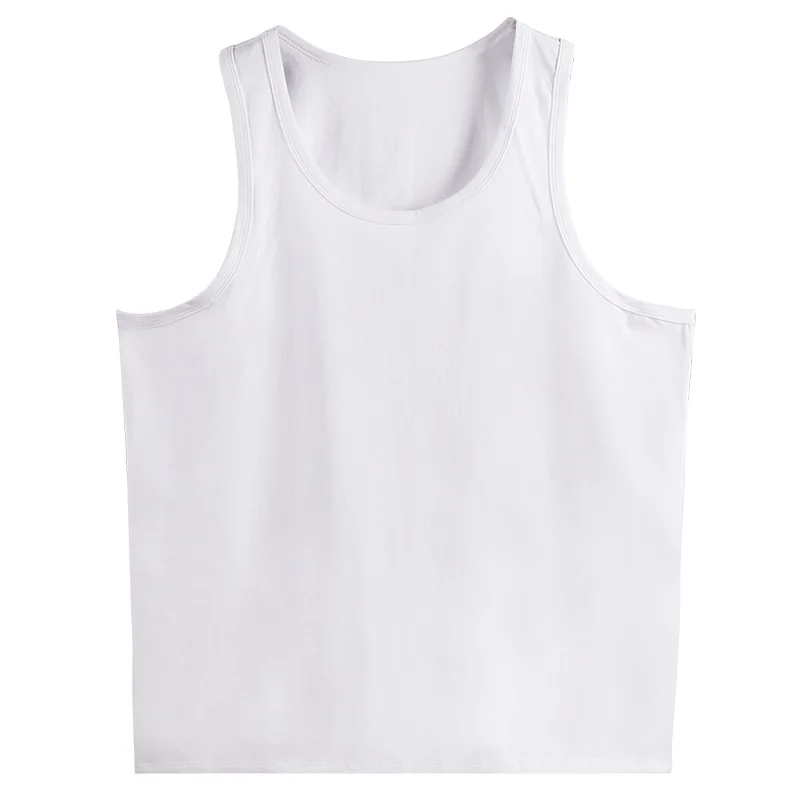 Big Size 8XL Cotton Mens Underwear Sleeveless Tank Tops Solid Vest Undershirts O-neck Workout T-shirt Men's Singlet Underwear