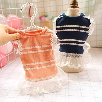 

Cute Lace Dog Dress Tutu Skirt Summer Dog Female Girl Puppy Hoodie Shirt Clothes Costume For Yorkie Chihuahua