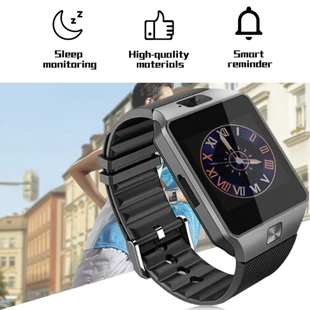 Wearable Devices DZ09 bluetooth smart watch for android phone support SIM/TF Multi languages men women children sport wristwatch
