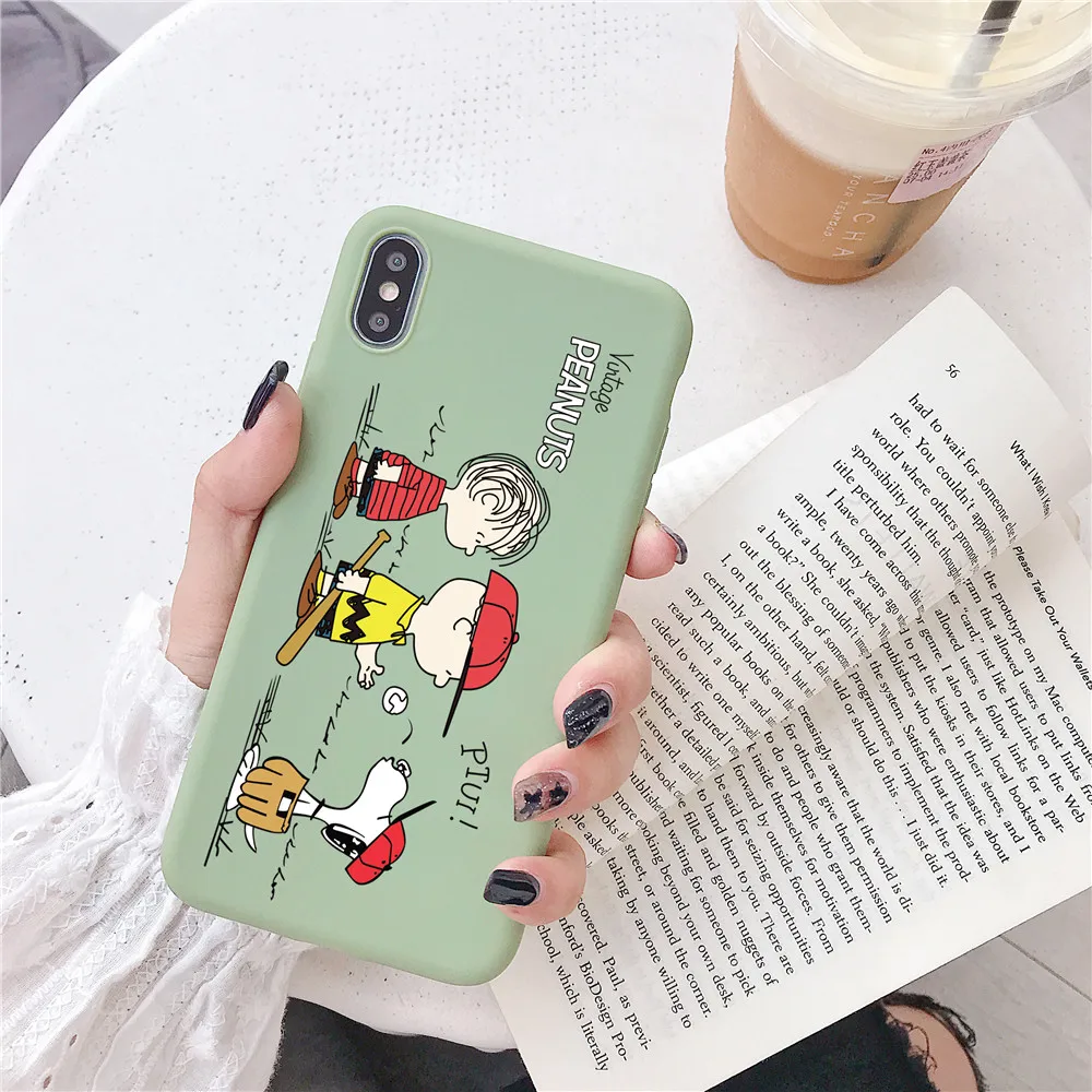 4 bq Peanut Charlie коричневый Бигл мультфильм конфеты ТПУ подарок чехол для телефона для Apple iPhone 7 8 6 6s 11 pro X XS Max Xr Мягкий силиконовый чехол - Цвет: 4 bq