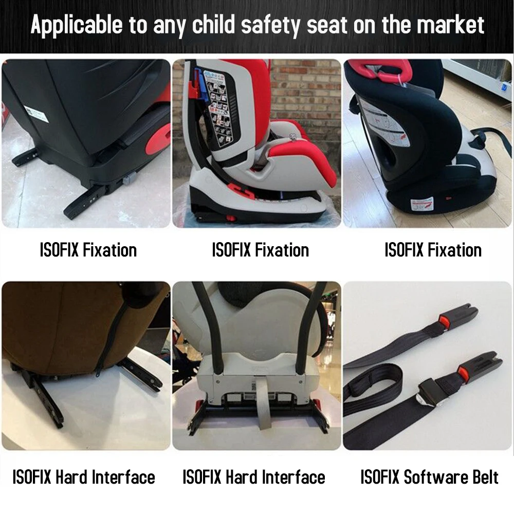 Универсальная сталь ISOFIX крепление база SUV автомобильный ремень безопасности кронштейн защелка для безопасности ребенка на компактный внедорожник и хэтчбек