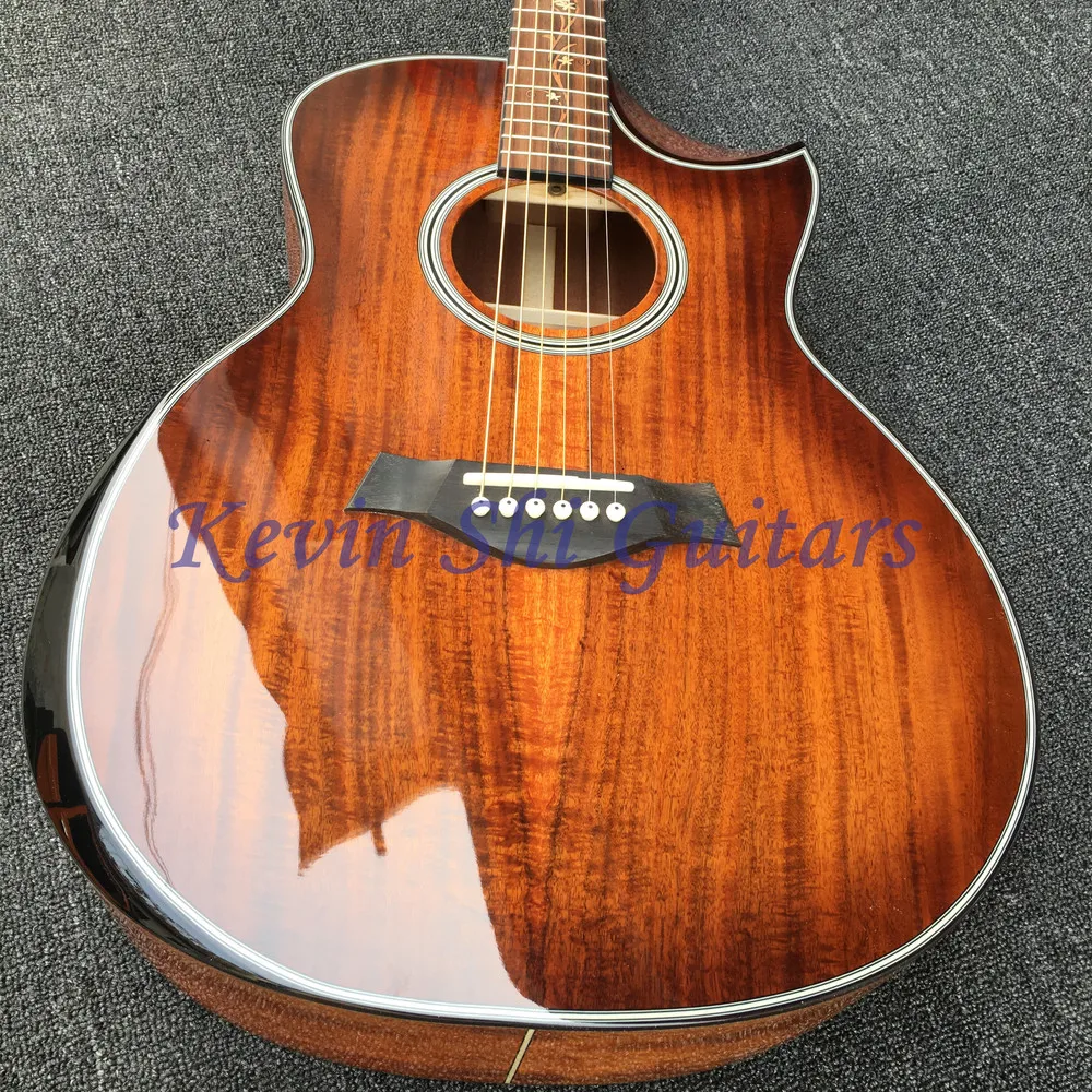 Подлокотник K24 Акустическая гитара sunburst KOA K24ce электрическая акустическая гитара с полуразрезом электрическая акустическая гитара