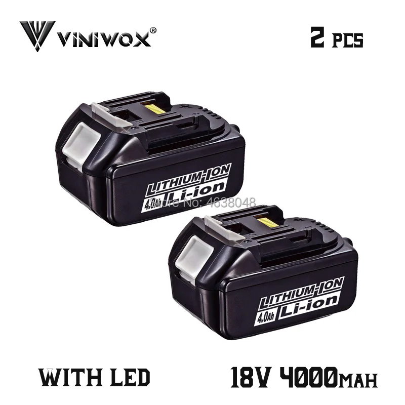 Сменный литий ионный аккумулятор BL1840 18 в 4000 мАч для Makita BL1830 BL1850B BL1840B BL1820 LXT400