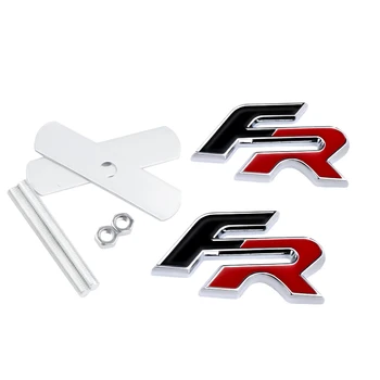 

3D Metal FR Decals Front Grille Emblem Badge Sticker for Seat Ibiza 6L 6J Leon 1M 1P 5F Arona Ateca Cupra Cordoba Altea mk2 mk3