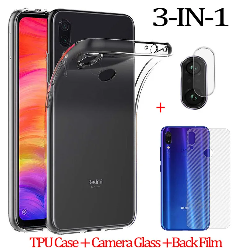 Для чехла ТПУ чехол + задняя пленка для Redmi Note 7Pro Xiaomi 7A 6 A чехли на телефон 7 Pro редми6