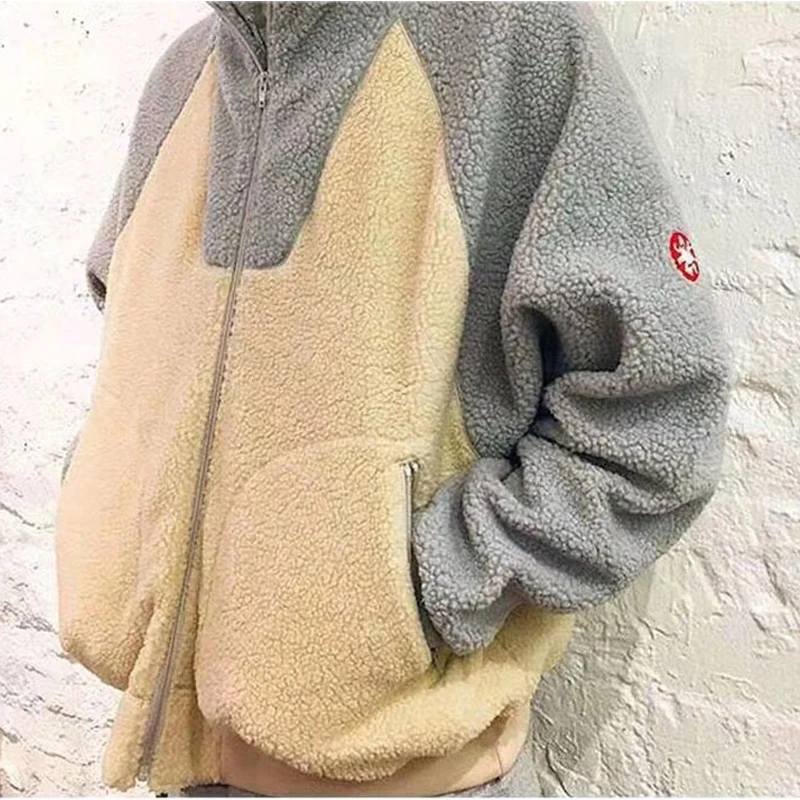 Модная Толстовка CAV EMPT c. E CE, высокое качество, уличная одежда, осень-зима, теплая, мохнатая, черная, с вышивкой, толстовки