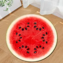 3D фруктовый коврик с узором детский сидящий ковер круглый для двери в спальню, на кухню мягкий коврик