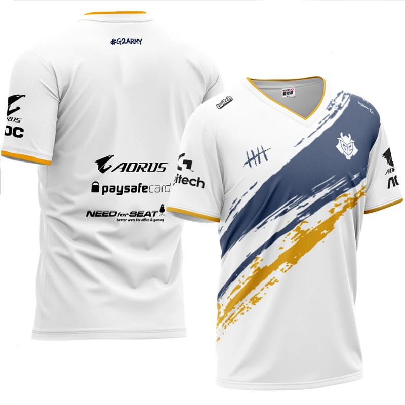 2021 G2 German E-Sports New Sports Uniform G2 National Team Jersey G2 Team T-Shirt League of Legends T-shirt Game 3D Jersey