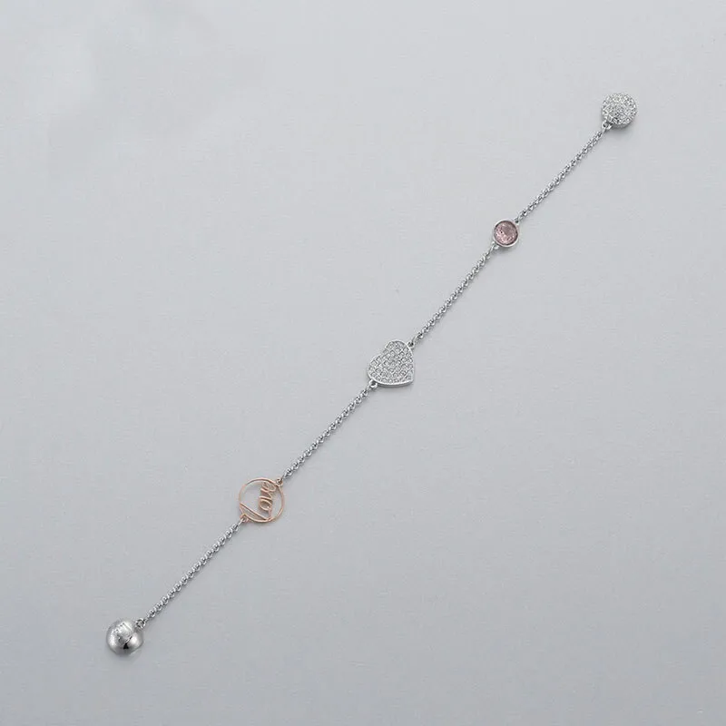 Swarovski элемент сердце Скрытая Магнитная оснастка кристалл браслет-комбинация ювелирных изделий женский подарок на день рождения оптом