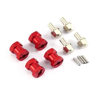 

4pcs 12mm Hex 15mm Coupler Tire Extended Adapter for Traxxas Hsp Redcat Rc4wd Tamiya Axial scx10 D90 RC Crawler Big Foot Car