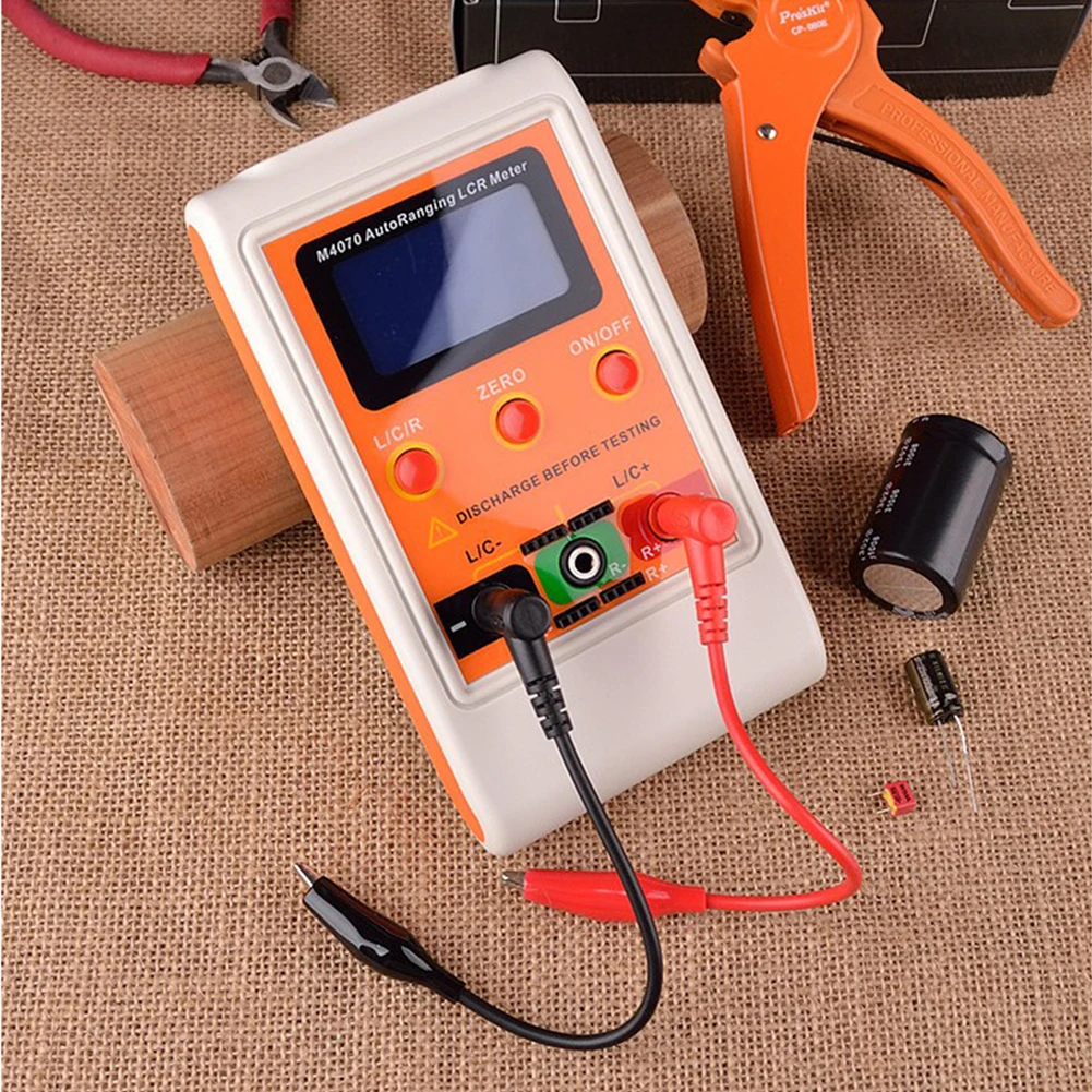 

M4070 Analog Capacitance Meter Digital LCD High Accuracy DIY Professional Auto Ranging With Backlight Inductance Resistance