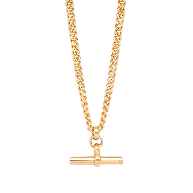 Goldsmiths Sterling Silver Heart T Bar Necklace 8.17.0774 | Goldsmiths