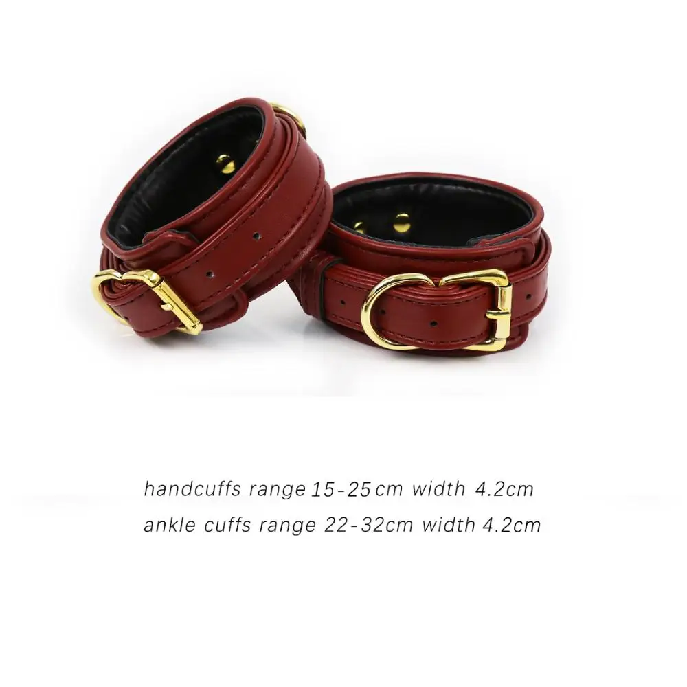 Sex Toys For Woman Men SM Bondage Set Erotic Restraint Collar 6 Cuffs Waistband Connection Adults Games For Couples