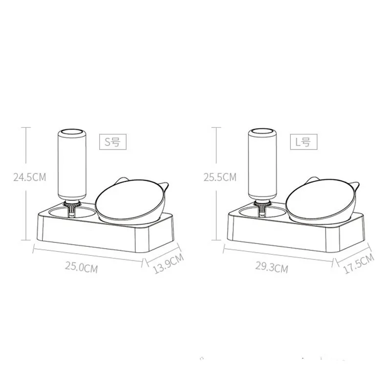 Кормушка-миска для домашних питомцев собачья миска кошачья пищевая чаша для воды фонтан Двойная чаша Питьевая приподнятая подставка кормушка с домашними животными