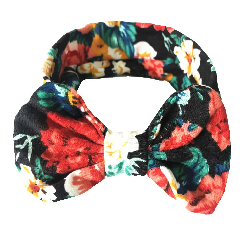 new Baby hair Accessories Kid Girl Baby Color Print Big Bow Hairband Headband Toddler Hair Band Photo Props for 0-2Y